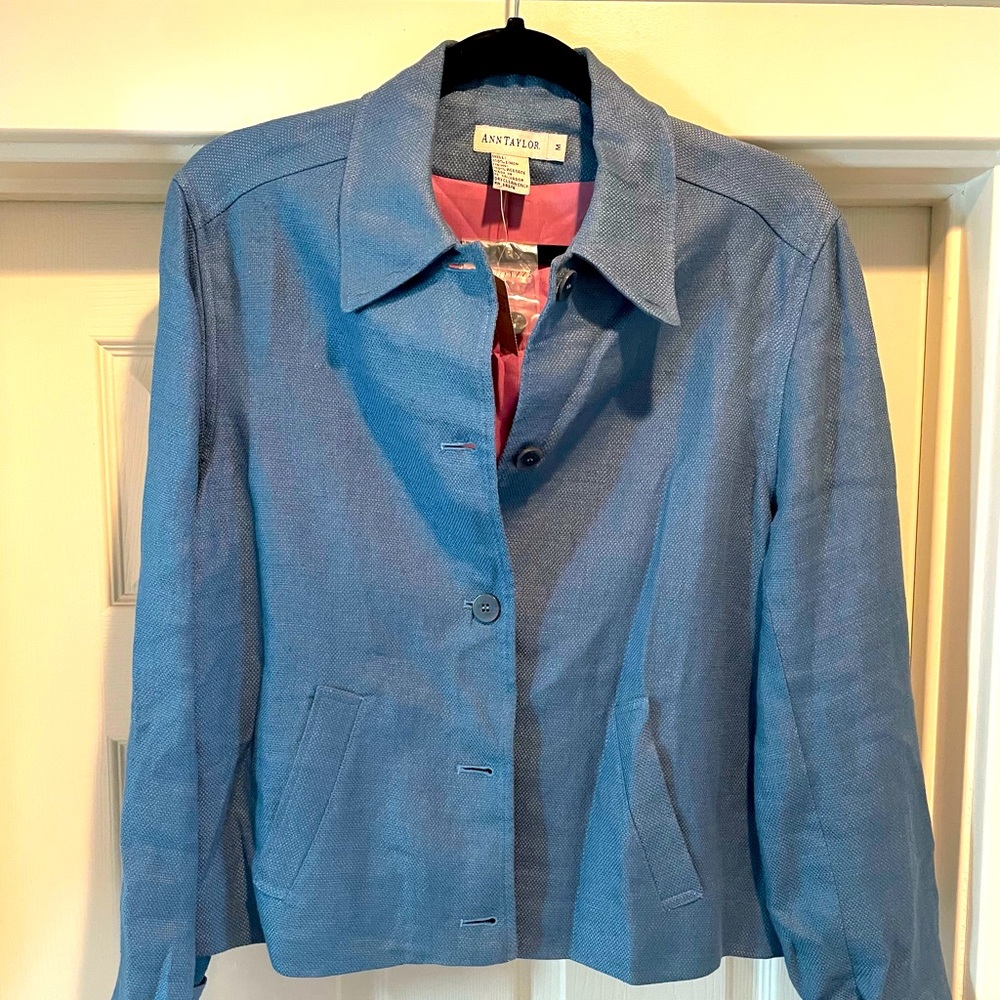SALE! VTG Ann Taylor lined linen blazer sz medium